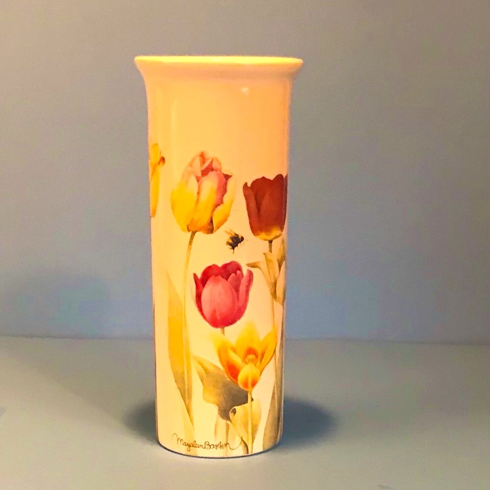 Hallmark's Nature's Sketchbook  Vase with Tulips & Bees